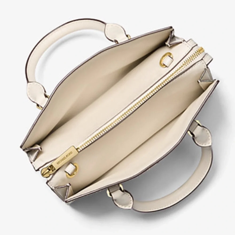 Michael Kors Sheila Small Central Zip Floral Embellished Satchel Crossbody NWT - Picture 4 of 16